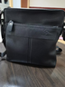 MOEPEQDAISHU男士單肩包真皮斜挎包大容量商務(wù)休閑頭層牛皮時(shí)尚新款小背包挎包 經(jīng)典黑色[頭層牛皮]+真皮保養油 曬單實(shí)拍圖