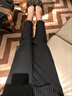 褲子女春季2026新款高腰顯瘦小腳寬松女士哈倫褲小個(gè)子媽媽休閑褲 黑色-九分褲 XL 建議120-135斤 曬單實(shí)拍圖