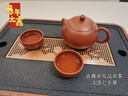 京東京造 茶盤(pán)茶托 帶排水仿烏金石胡驀山桃紋中號功夫茶臺儲水單盤(pán)干泡 曬單實(shí)拍圖