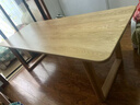 源氏木語(yǔ)全實(shí)木大板桌餐廳餐桌大尺寸工作臺橡木原木風(fēng)吃飯桌子 【17】橡木原木色2.2米大板桌 曬單實(shí)拍圖
