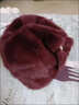 幽安鳥(niǎo)秋冬中老年帽子女加厚保暖百搭包頭媽媽時(shí)尚新款皮草帽仿兔毛禮帽 酒紅色 曬單實(shí)拍圖