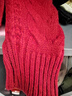 金菊加厚美拉德100%綿羊毛秋冬新款紅品毛衣彩紗高領(lǐng)插肩袖女式羊毛衫 紅色 M (160/84A) 曬單實(shí)拍圖