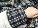暢印日系袖套高顏值可愛(ài)格子袖套秋冬女款辦公室羽絨服長(cháng)款上班族 黑色大格袖套一對 曬單實(shí)拍圖
