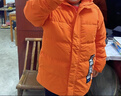 361°兒童羽絨服25冬男童3-14歲中長(cháng)款能暖保暖外套  橙175 曬單實(shí)拍圖