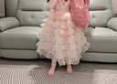 迪士尼（Disney）兒童女孩連衣裙女童秋冬裙子針織漸變公主裙TD3EQ004 櫻花粉130 曬單實(shí)拍圖