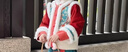 安妮優(yōu)兒（Anneyol）漢服女童冬季2025新款兒童國風(fēng)冬裝拜年服古風(fēng)加絨加厚古裝馬面裙 紅色套裝【上衣+裙子】 160 曬單實(shí)拍圖