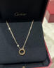 卡家適用卡地亞高奢LOVE玫瑰金黃金白金鉆石女款項鏈[禮物] 18K玫瑰金 曬單實(shí)拍圖