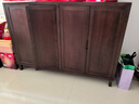 木潤森實(shí)木餐邊柜一體靠墻置物邊柜老榆木新中式家用客廳廚房茶室茶水柜 黑胡桃色榆木邊柜 四門(mén);140x35x100cm 曬單實(shí)拍圖