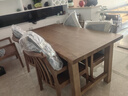 木洛華日式全實(shí)木餐桌白蠟木原木北歐長(cháng)方形大板桌餐書(shū)桌一體客廳工作臺 1.6米實(shí)木餐桌+6張西雅圖椅子 曬單實(shí)拍圖