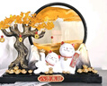 華之烽發(fā)財樹(shù)招財貓擺件搬家喬遷禮品開(kāi)業(yè)禮物辦公室客廳玄關(guān)流沙裝飾 八方來(lái)財禮盒裝-【背靠金山】京倉速發(fā) 曬單實(shí)拍圖