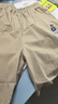 男童短褲夏季薄款2025新款童裝夏裝兒童五分褲夏款大童純棉中褲潮 卡其色短褲 150 （適合身高1.4米左右） 曬單實(shí)拍圖