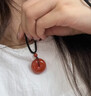 侗秘南紅瑪瑙平安扣吊墜川料柿子紅滿(mǎn)色滿(mǎn)肉南紅掛件項鏈男女 天然南紅平安扣【中號】經(jīng)典尺寸 曬單實(shí)拍圖