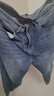 與狼共舞【錐形顯瘦】潮流水洗固色九分褲彈力舒適牛仔褲男 112中藍 33 曬單實(shí)拍圖