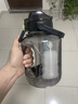 SZTAA水杯大容量耐高溫噸頓桶噸頓杯男女戶(hù)外運動(dòng)健身水壺塑料杯飲水壺 暮冬黑-可背可提-加厚款1.8L 曬單實(shí)拍圖