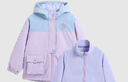 英氏（YEEHOO）女童外套時(shí)尚戶(hù)外三合一沖鋒上衣中大童裝保暖百搭冬裝 紫色  120 曬單實(shí)拍圖