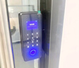 長(cháng)貝（Cavbbv）玻璃門(mén)指紋鎖免開(kāi)孔智能玻璃門(mén)鎖免布線(xiàn)辦公室密碼鎖電子鎖門(mén)禁鎖 大屏智能款05【單門(mén)+門(mén)框】 曬單實(shí)拍圖