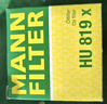 曼牌濾清器（MANNFILTER）機油濾清器機油濾芯HU819x沃爾沃XC Classic/C70/V40/S60S80/XC90 曬單實(shí)拍圖