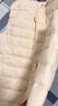 雪中飛秋冬百搭時(shí)尚鴨絨女式內穿羽絨馬甲便攜輕薄松緊燈籠袖鴨絨 黎蔓卡其|7202 L 170/92A 曬單實(shí)拍圖