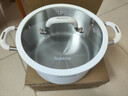 榮事達316不銹鋼湯鍋家用加厚陶瓷煮粥鍋小煮鍋蒸煮鍋電磁爐燉鍋 316升級防燙把手 3-5人使用 24cm 曬單實(shí)拍圖