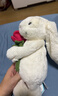 Jellycat情人節新品懷抱玫瑰花兔子毛絨玩具可愛(ài)邦尼兔子公仔禮物擺件玩偶 手捧玫瑰邦尼兔31CM+禮袋 曬單實(shí)拍圖
