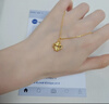 中國黃金四葉草黃金項鏈女足金吊墜金飾新年情人節禮物送女友媽媽老婆生日 足金四葉草吊墜+18K黃金鏈+證書(shū)禮盒 曬單實(shí)拍圖