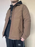 AEMAPE/美國蘋(píng)果 羽絨服男士2026冬季新款高端翻領(lǐng)加厚保暖防風(fēng)外套男裝 咖啡色 M 曬單實(shí)拍圖