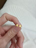 中國黃金（CHINA GOLD）黃金愛(ài)心之神耳釘耳鉤足金心形簡(jiǎn)約百搭耳飾送女友女神節禮物 足金愛(ài)心耳飾約0.58g 曬單實(shí)拍圖