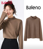 班尼路（Baleno）半高領(lǐng)磨毛薄絨修身打底衫女2026秋冬季新款親膚舒適保暖內搭上衣 曬單實(shí)拍圖