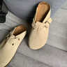 宇橋勃肯鞋女新款牛皮真軟木半拖鞋情侶包頭外穿一腳蹬加絨博肯鞋子男 沙色【純原版本】 37 曬單實(shí)拍圖