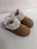 紅豆包跟棉拖鞋女士冬季外穿居家室內加毛絨保暖厚底防滑防水勃肯棉鞋 卡其 38-39 【內長(cháng)24cm】 曬單實(shí)拍圖