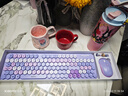 GEEZERHoney S 無(wú)線(xiàn)鍵鼠套裝菱形鍵帽 女生輕音辦公鍵盤(pán)鼠標套裝電腦鍵盤(pán) 高顏值筆記本鍵盤(pán) 通用 紫色混彩 USB 105鍵 曬單實(shí)拍圖