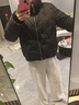 香影黑色輕薄羽絨服女2025冬季新款90白鴨絨針織拼接大翻領(lǐng)短外套 黑色 L 165/88A/110-125斤 曬單實(shí)拍圖