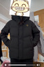 千仞崗【鵝絨】冬季羽絨服黑金短款休閑外套男女同款保暖防寒服Y308611Y 曬單實(shí)拍圖