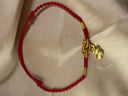 FUSSEM本命年禮物女生肖馬黃金腳鏈足金轉運珠腳脖子紅繩編織腳繩腳環(huán)男 足金錢(qián)幣馬腳鏈【紅金繩】約0.85g 曬單實(shí)拍圖