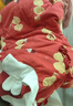 戴維貝拉新生兒夾棉新年爬服秋冬裝女寶嬰兒紅色連體衣國風(fēng)棉服 曬單實(shí)拍圖