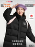 安踏（ANTA）兒童羽絨服女大童裝25年冬季新款加厚中長(cháng)保暖連帽加厚抗寒外套 基礎黑-2 150 曬單實(shí)拍圖