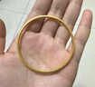 千葉珠寶黃金足金古法素圈手鐲六六大順5G工藝計價(jià)新年禮物送老婆媽媽 黃金手鐲/金重約9.99g/含工費 5.8cm/支持多退少補 曬單實(shí)拍圖