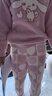 Hello Kitty女童半邊絨睡衣秋冬款兒童家居服套裝女孩大童保暖 G068粉色 150  曬單實(shí)拍圖