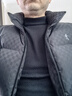與狼共舞【90鴨絨+石墨烯】棋盤(pán)格立領(lǐng)面包服厚男士羽絨服 001黑色 170  曬單實(shí)拍圖