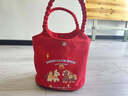 途尊（kingtrip）馬年2026新款馬上納福紅色水桶包喜慶結婚慶可愛(ài)帆布包年會(huì )禮品袋 雙馬納福水桶包 曬單實(shí)拍圖