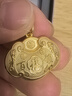 周大福兒童寶寶百福長(cháng)命鎖周歲滿(mǎn)月禮足金黃金吊墜(工費:160計價(jià))EOF98 足金 約4.70g 曬單實(shí)拍圖