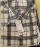 優(yōu)衣庫男女裝法蘭絨格子襯衫長(cháng)袖襯衣薄外套481225 481225/30淺米色 L 曬單實(shí)拍圖