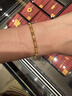 老鋪黃金古法手工足金手珠 · 六字真言紅寶石手珠 新款（17+17）金重約21.2g 曬單實(shí)拍圖