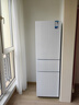美的（Midea）219L三門(mén)冰箱白色租房家用客廳小型冰箱中門(mén)軟冷凍節能省電低音MR-230TE  曬單實(shí)拍圖