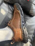 西域駱駝（VANCAMEL）出口美國真皮戶(hù)外運動(dòng)休閑登山鞋男秋冬款軟底寬腳徒步旅游鞋 棕色 43 【標準皮鞋碼】 曬單實(shí)拍圖