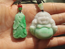 長(cháng)幸【一物一圖一證】翡翠玉佛吊墜 玉石彌勒佛掛件玉墜 陽(yáng)綠色無(wú)雜裂 40*41*14毫米40.924克帶繩大號 曬單實(shí)拍圖