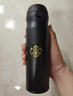 星巴克（Starbucks）杯子木紋杯女神咖啡杯辦公上學(xué)學(xué)生保溫杯304不銹鋼水杯彈跳杯 星空黑500ml送禮袋 曬單實(shí)拍圖