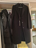 MUJI女式 羊毛混 切斯特大衣毛呢外套女款女裝衣服25年冬季 BD10LA5A 黑色 M (160/84A) 曬單實(shí)拍圖