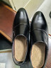 蜻蜓牌秋季皮鞋男真皮透氣商務(wù)正裝棉鞋增高爸爸鞋內增高6CM一腳蹬黑色 不增高 44 曬單實(shí)拍圖
