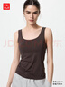 優(yōu)衣庫女裝AIRism Bra背心/空氣衣加杯背心帶胸墊482181 482183 482181/39棕黑色 XL 曬單實(shí)拍圖